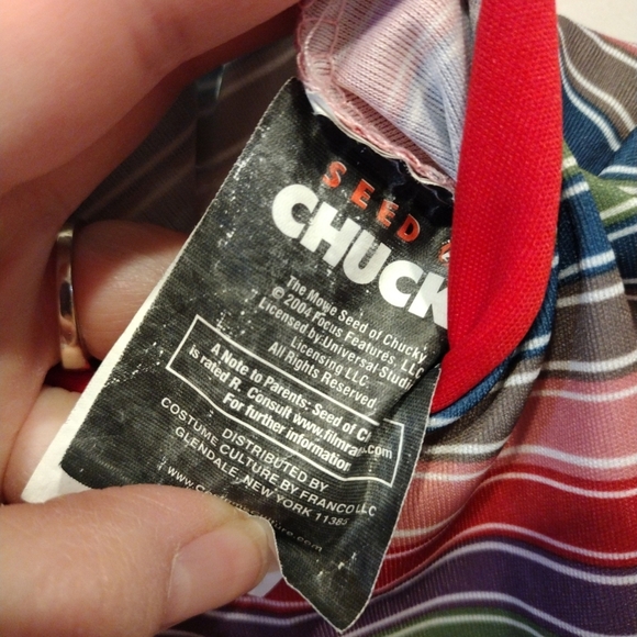 Seed Of Chucky Iconic Good Guy Overalls Halloween Costume Kid's M (8-10) Cosplay - Picture 3 of 7